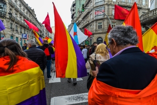 Vigo - Galicia - Spain - 14th April 2018 - March to commemorate the forming of the second Spanish Republic