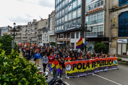 Vigo - Galicia - Spain - 14th April 2018 - March to commemorate the forming of the second Spanish Republic
